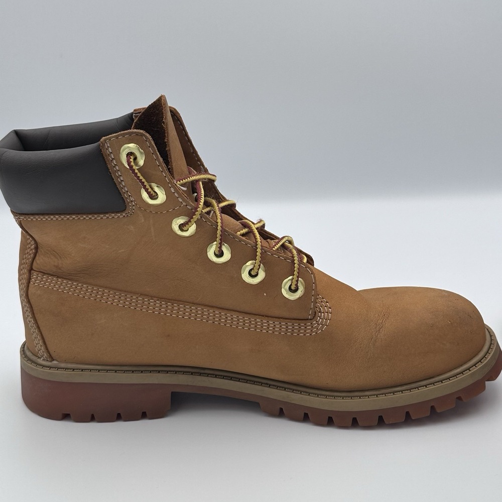 Timberland‎ 6-Inch Premium Boots Wheat Nubuck Waterproof Junior Size 6M - Used - Picture 5 of 10
